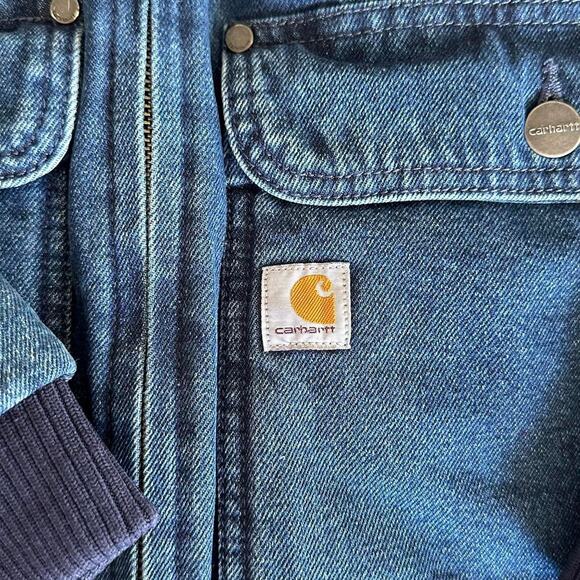 Denim carhartt sherpa lined jacket - Picture 4 of 6